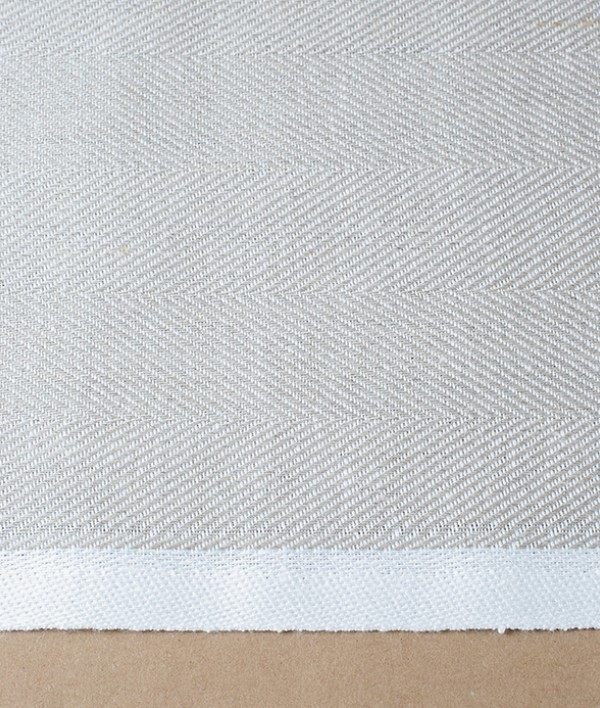 Finnish Linen Herringbone Table Runner,  Natural