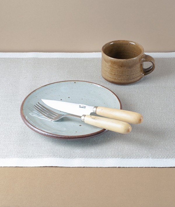 Finnish Linen Herringbone Table Runner,  Natural