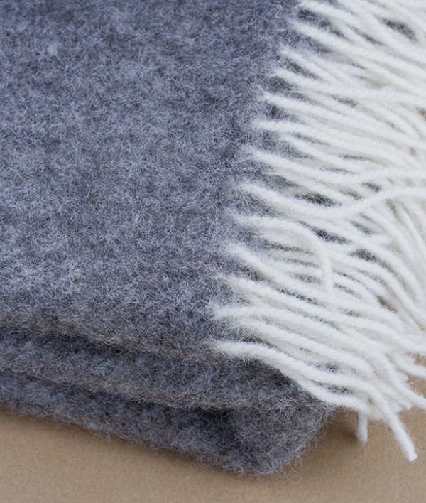 Finnish Wool Blanket, Natural Brown