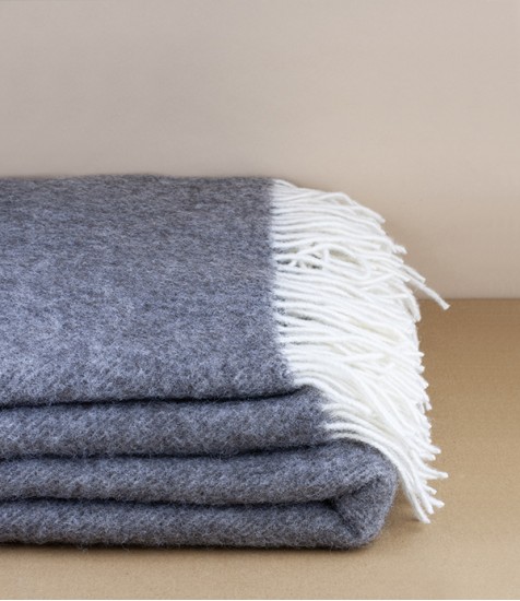 Finnish Wool 'Arvo' Blanket, Undyed