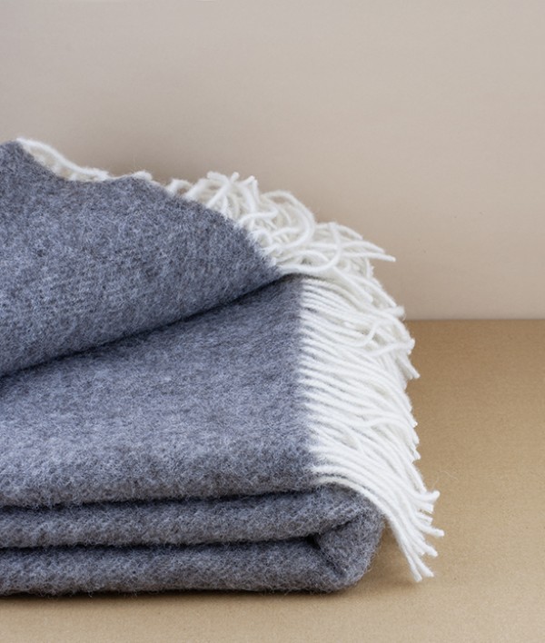 Finnish Wool Blanket, Natural Brown