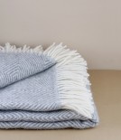 Finnish 100% wool blanket, Grey/White