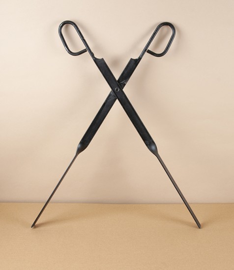 Spanish Blackened Steel Fire-Tongs