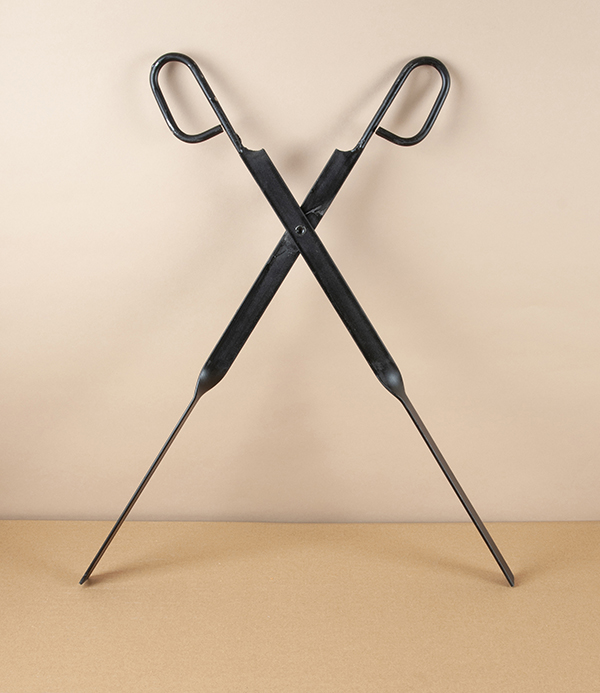 Spanish Blackened Steel Fire-Tongs