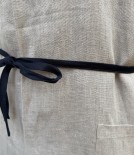Lithuanian Linen Apron with Black Piping