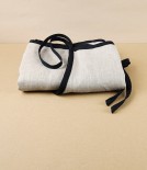 Lithuanian Linen Apron with Black Piping