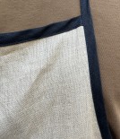 Lithuanian Linen Apron with Black Piping