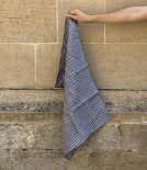 Lithuanian Linen Gingham Kitchen Towel, Blueberry
