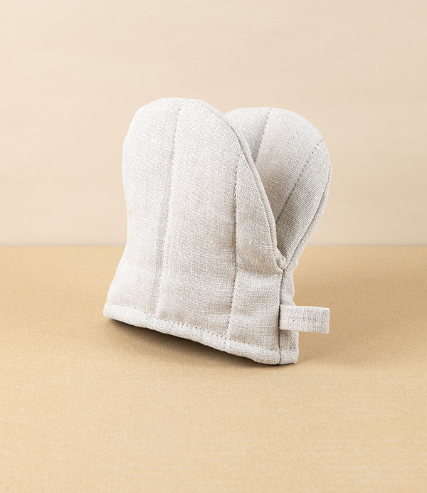 Lithuanian Linen Oven Mitten, Natural