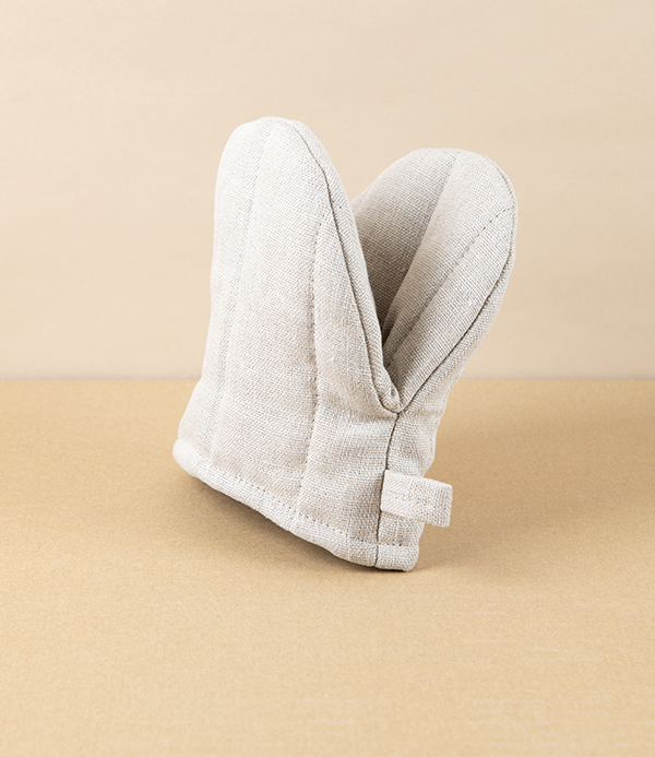 Lithuanian Linen Oven Mitten, Natural