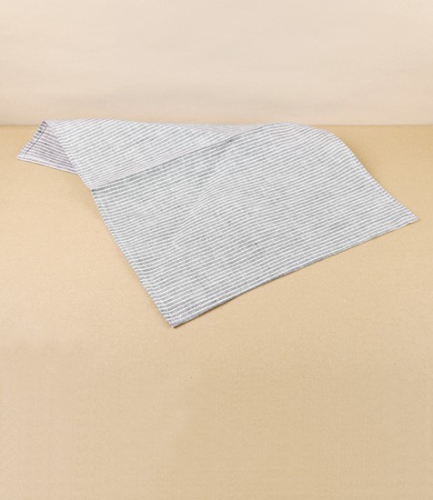 Lithuanian Linen Placemat, Grey and White Stripe
