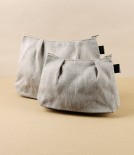 Lithuanian Linen Pleated Pouch, 20cm