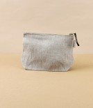 Lithuanian Linen Zippered Pouch with Gusset, Natural