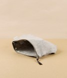 Lithuanian Linen Zippered Pouch with Gusset, Natural