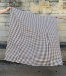 Lithuanian Linen Square Tablecloth, Summer Gingham