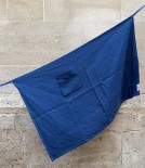 Japanese Linen Waist Apron, Blue