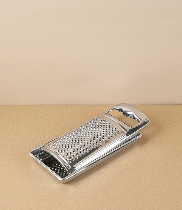 Italian Cheese Grater with Tray, Stainless Steel 