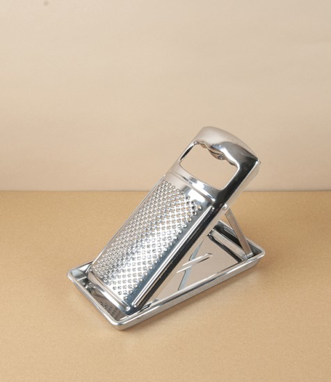 Italian Cheese Grater with Tray, Stainless Steel 