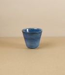Japanese Ceramic Sake Cup 'Folklore', Indigo