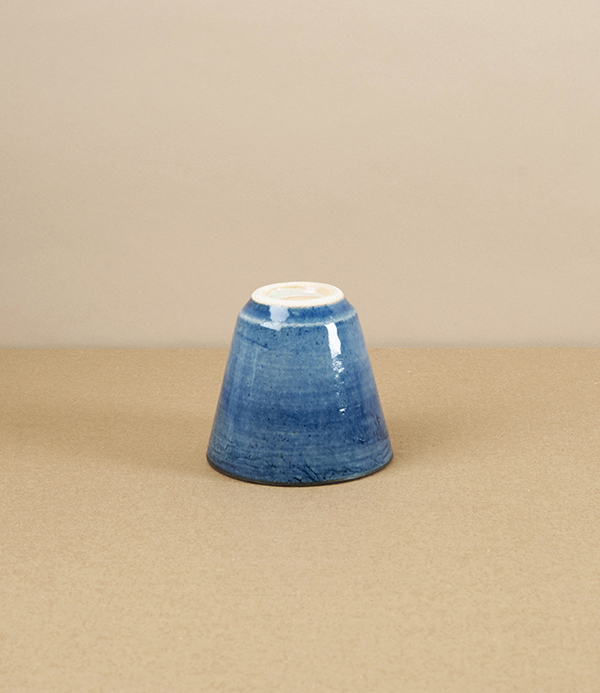 Japanese Ceramic Sake Cup 'Folklore', Indigo