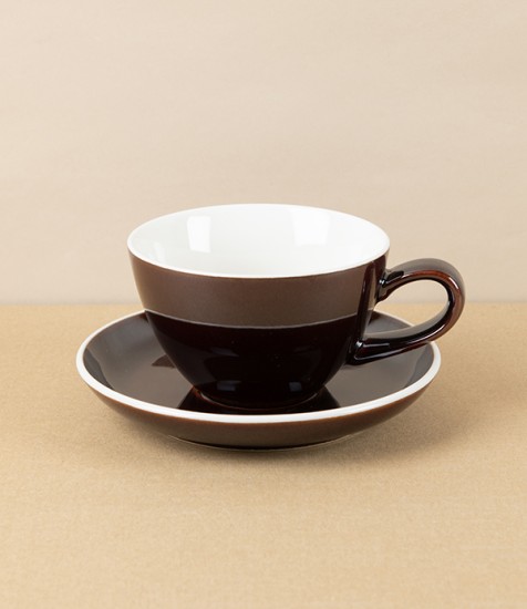 Japanese Porcelain "Francisco" Cup & Saucer, Chestnut