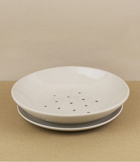 Poterie Digoin Berry Dish & Saucer