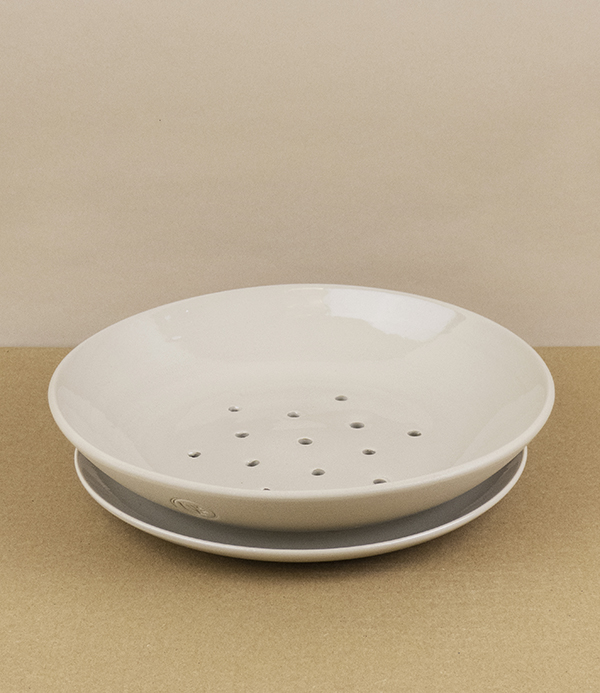 Poterie Digoin Berry Dish & Saucer