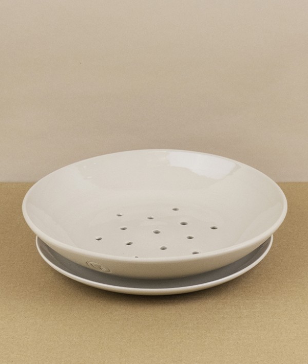 Poterie Digoin Berry Dish & Saucer