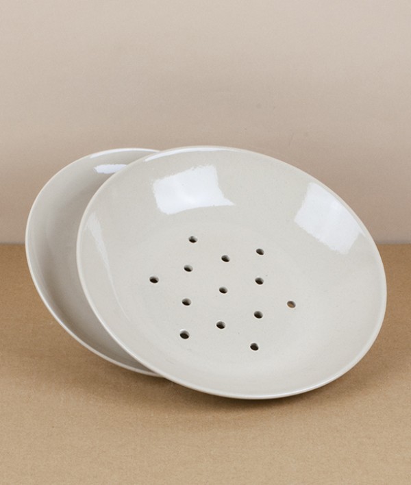 Poterie Digoin Berry Dish & Saucer