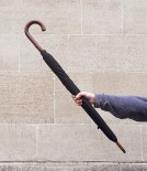 French solid stick ‘English Mount’ umbrella, black