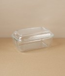 Butter Dish, Pressed Glass, France