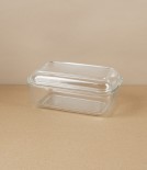 Butter Dish, Pressed Glass, France
