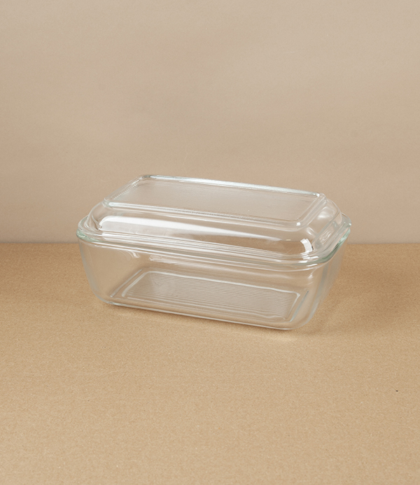 Butter Dish, Pressed Glass, France