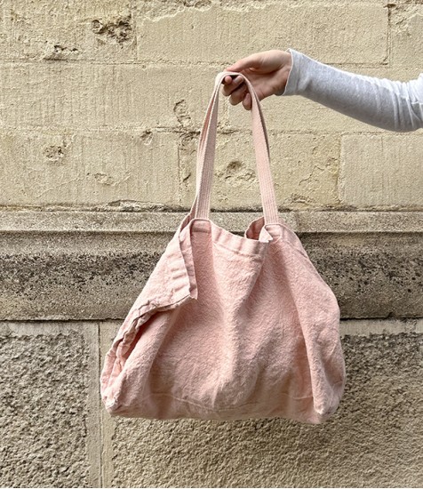 French Linen Woven Large Tote, Pétale