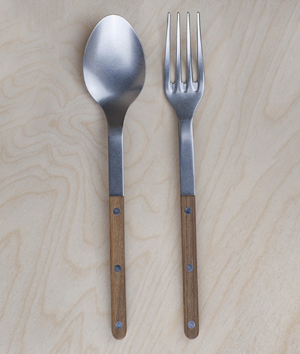 French teak handled serving set 26cm