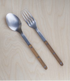 French teak handled serving set 26cm