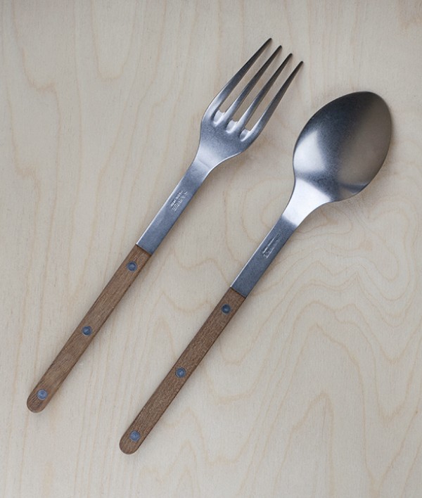 French teak handled serving set 26cm