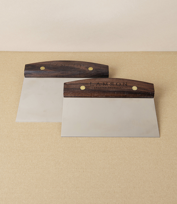 Lamson Dough Scraper with Walnut Handle, 3” by 6”