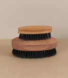 Pear wood and bristle beard brush