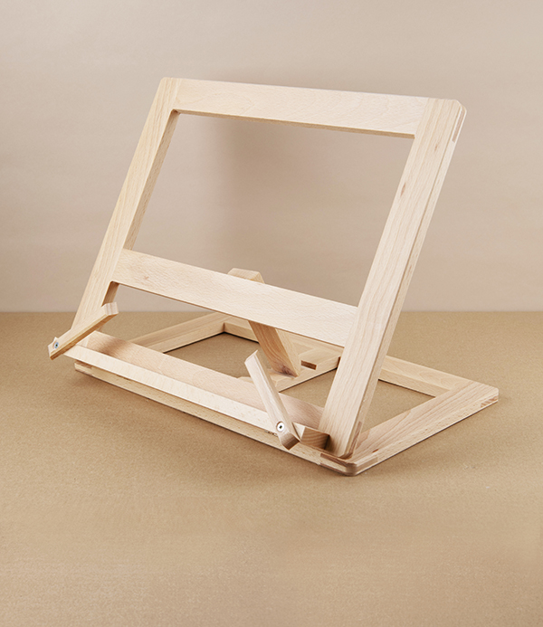 German Folding Bookstand, Beech Wood