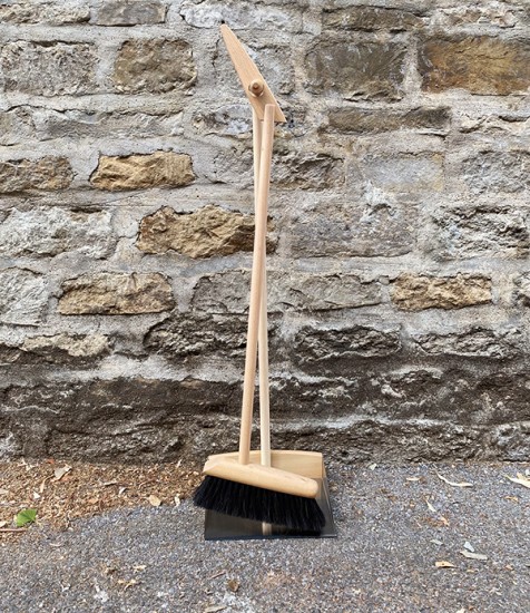 German Standing Dustpan & Brush Set