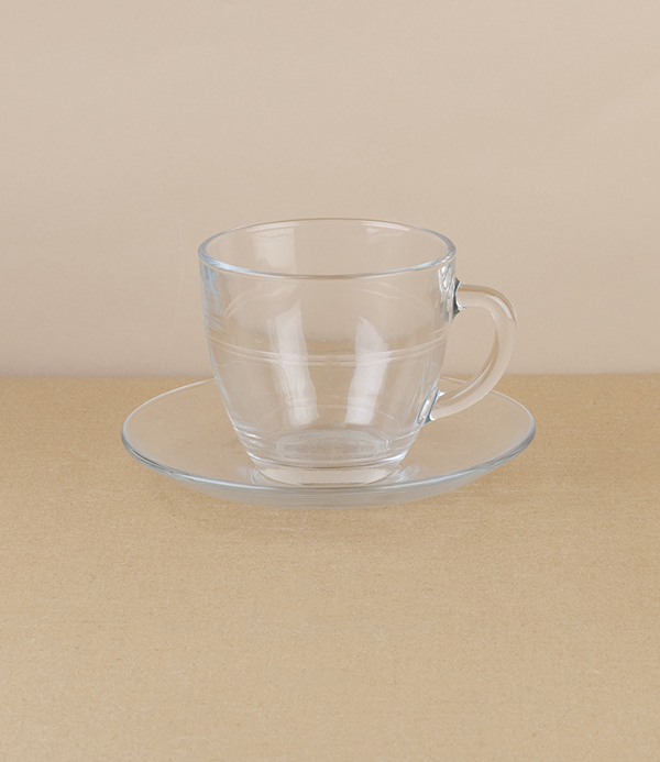 Duralex Gigogne Teacup & Saucer, 22cl 