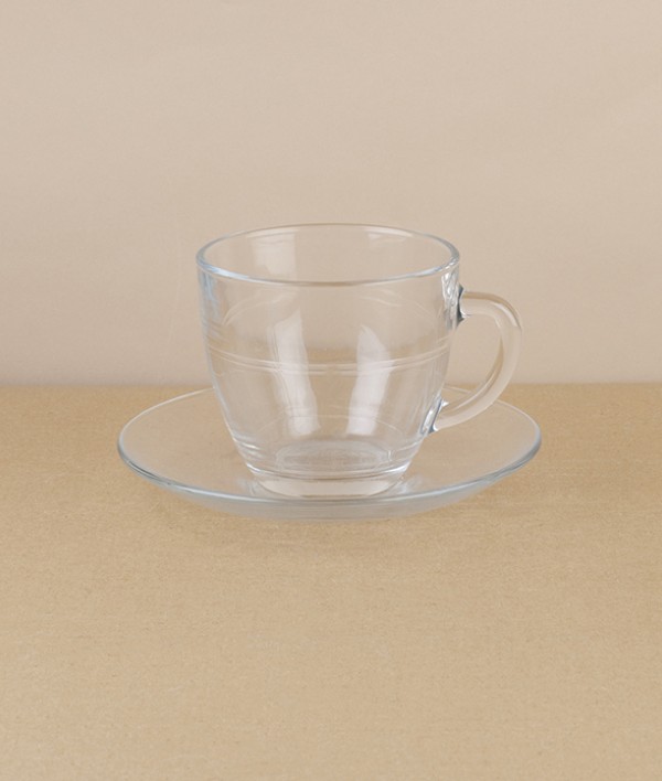 Duralex Gigogne Teacup & Saucer, 22cl 