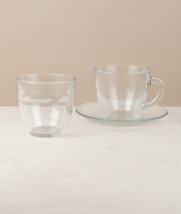 Duralex Gigogne Teacup & Saucer, 22cl 