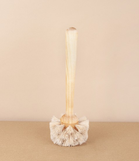 Standing glass brush, birch and horsehair