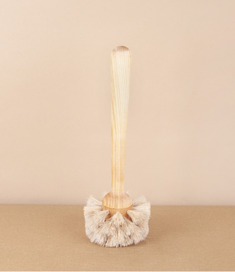 Standing glass brush, birch and horsehair