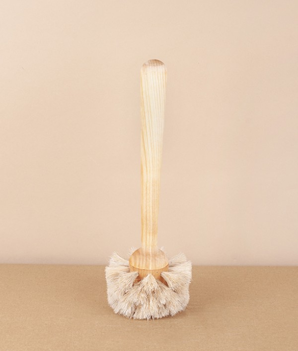 Standing glass brush, birch and horsehair