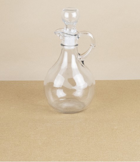 Pressed Glass Cruet for Oil or Vinegar