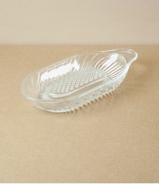Apple & Fruit Grater, Pressed Glass