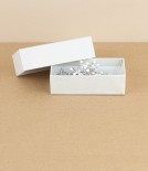 French glass headed pins, White